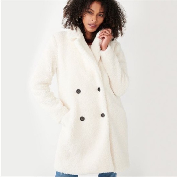 Nine West double breasted teddy coat